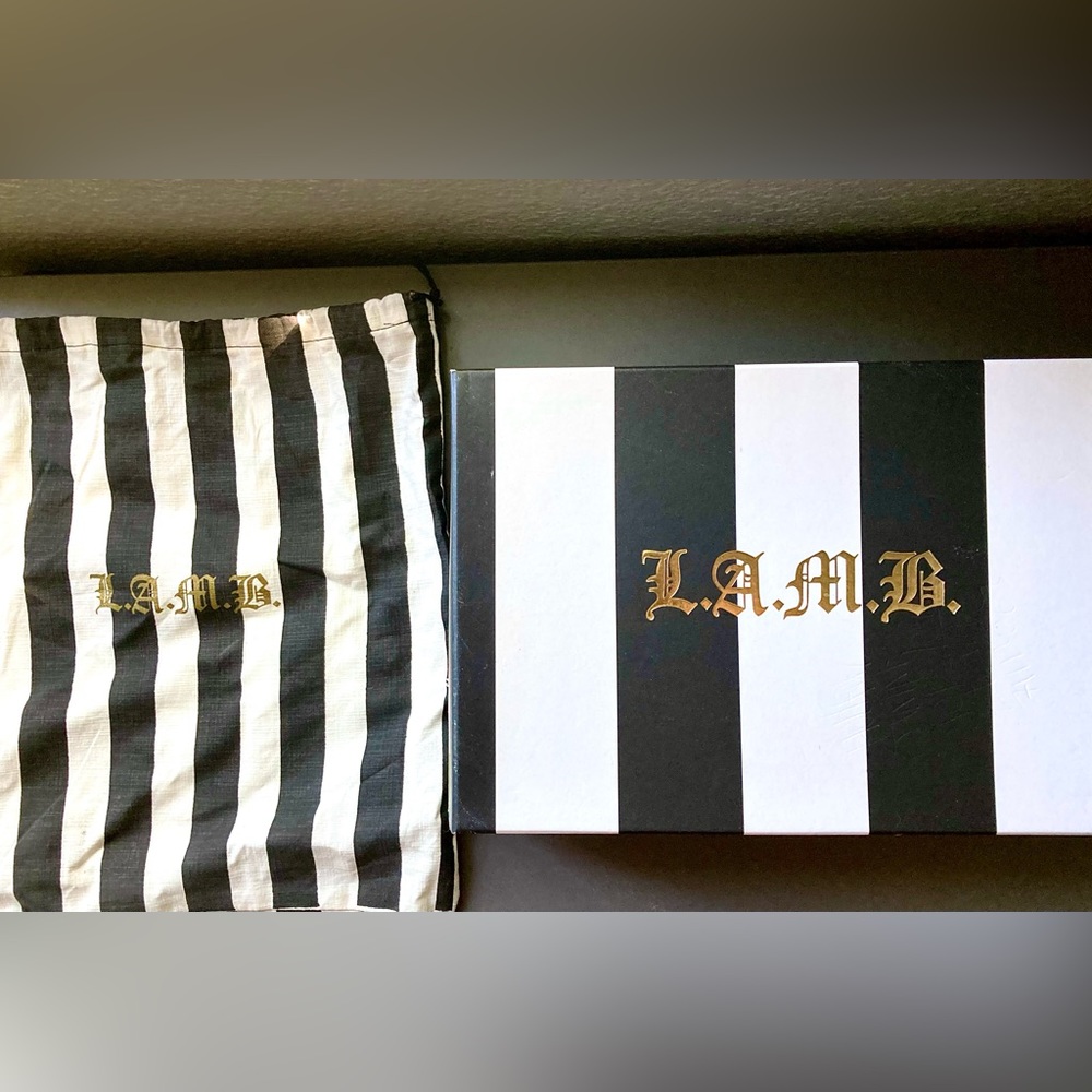 L.A.M.B Houndstooth Juva Calf Hair platform Heels, ORG Box&Dust bag! - Picture 11 of 16